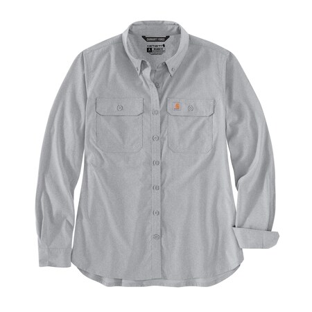 Carhartt Women's TW5291 W Force RlxdFit LW LS Shr XXL REG Long Sleeve Relaxed Steel TW5291-W / 105538-STLXXLREG